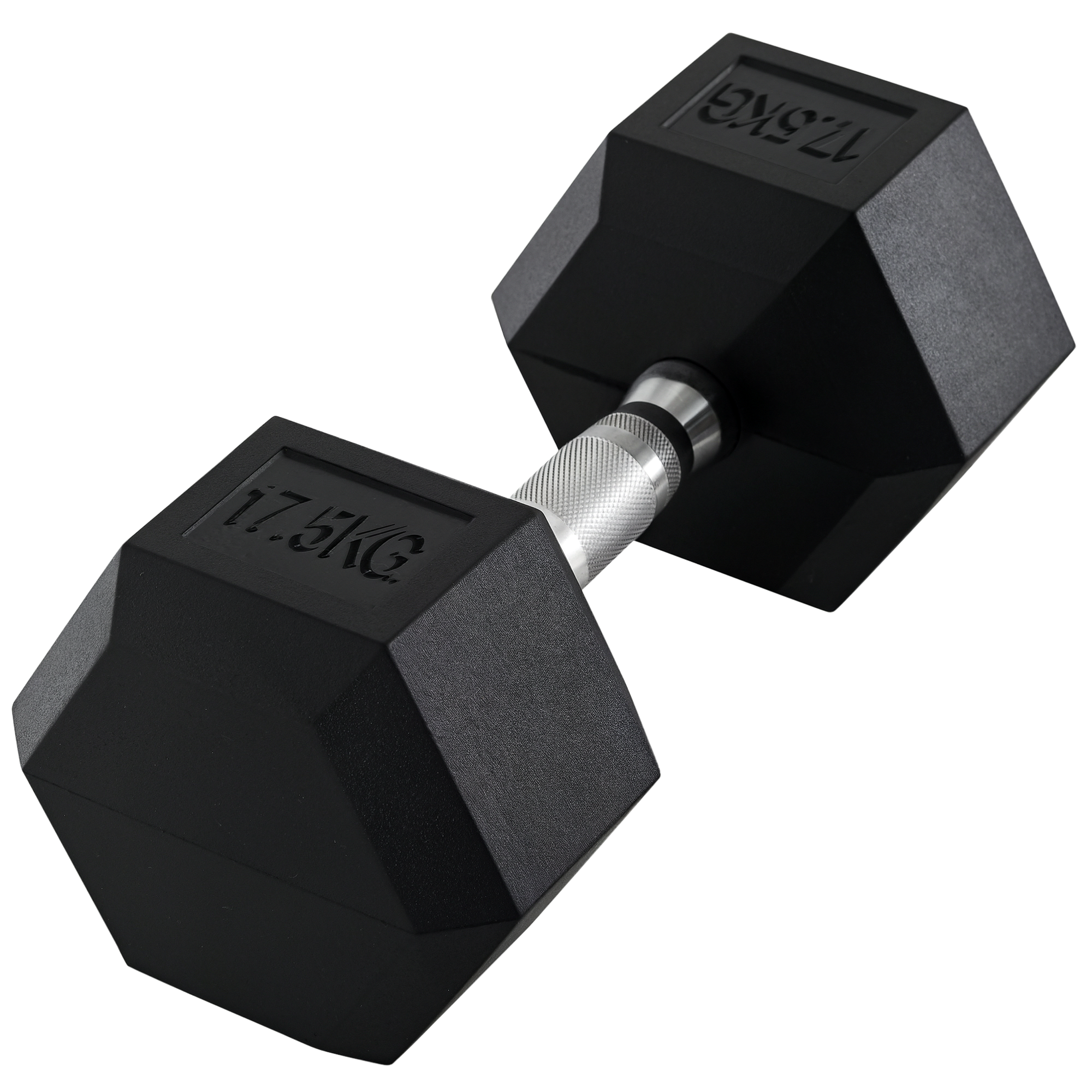 HOMCOM Kurzhantel, 17,5 kg Hantel, Hantel, Gewicht, Anti-Rutsch-Griff, Schwarz + Silber