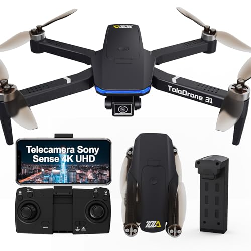 Toladrone Drone con Telecamera 4K Professionale Trasmissione FPV 5G Droni GPS per Principianti Ritorno Automatico Seguimi Motore Senza Spazzole RC Drones Quadcopter per Adulti TD31GPS : Giochi e giocattoli