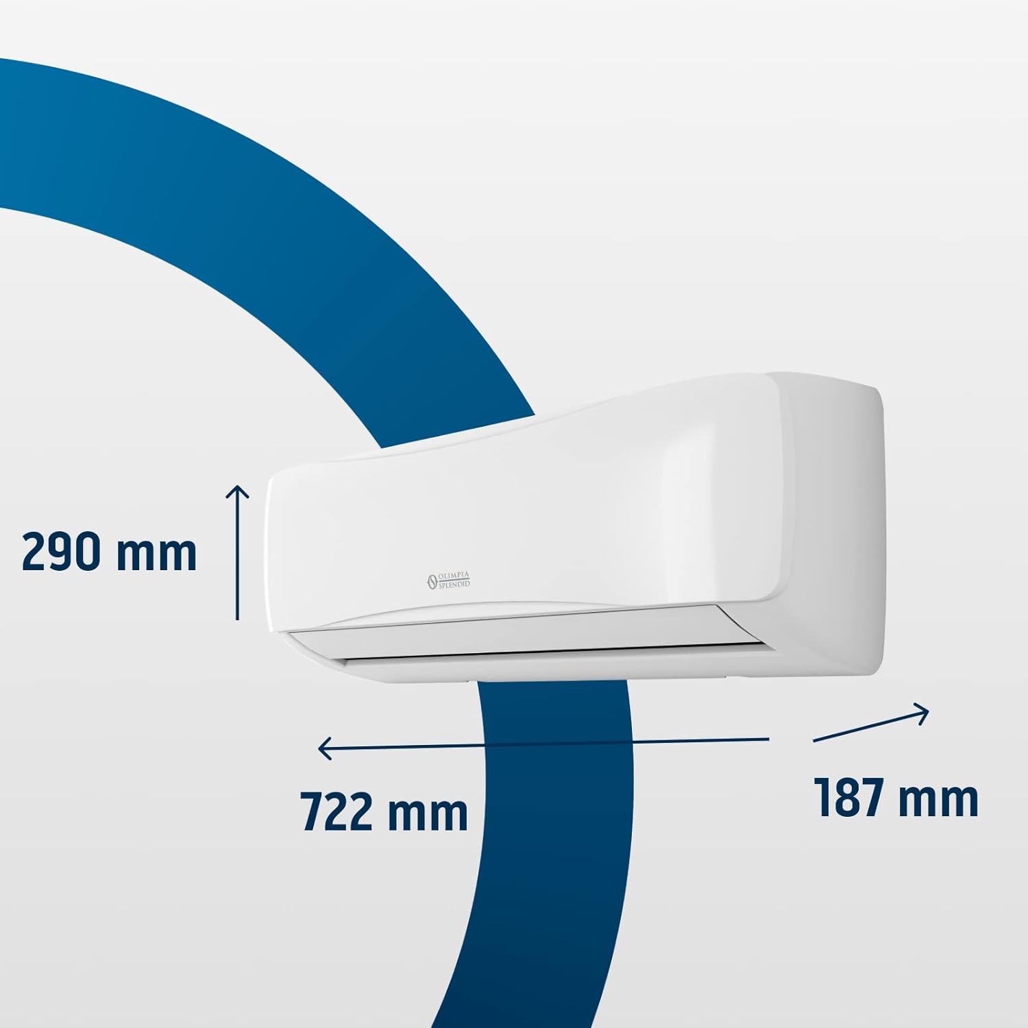 Olimpia Splendid, Mystral S1 E 12 Air Conditioning 12000 BTU / h Monosplit Inverter, Gas R32, Class A++, Cooling Function, Heating, Dehumidification and Ventilation, Integrated Wifi