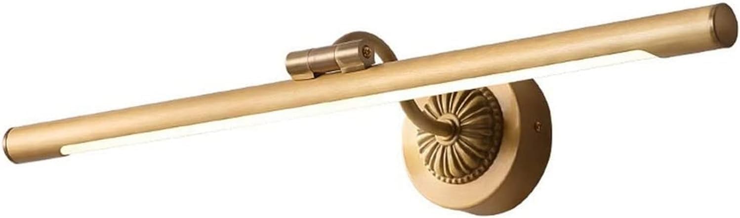 Spiegelfrontleuchte, Amerikanische Vollkupfer-Led-Badezimmerleuchte, Wasserdicht, Schminktisch-Spiegelschranklampe, Moderne Minimalistische Schlafzimmer-Wandleu,Neutral Light-43cm