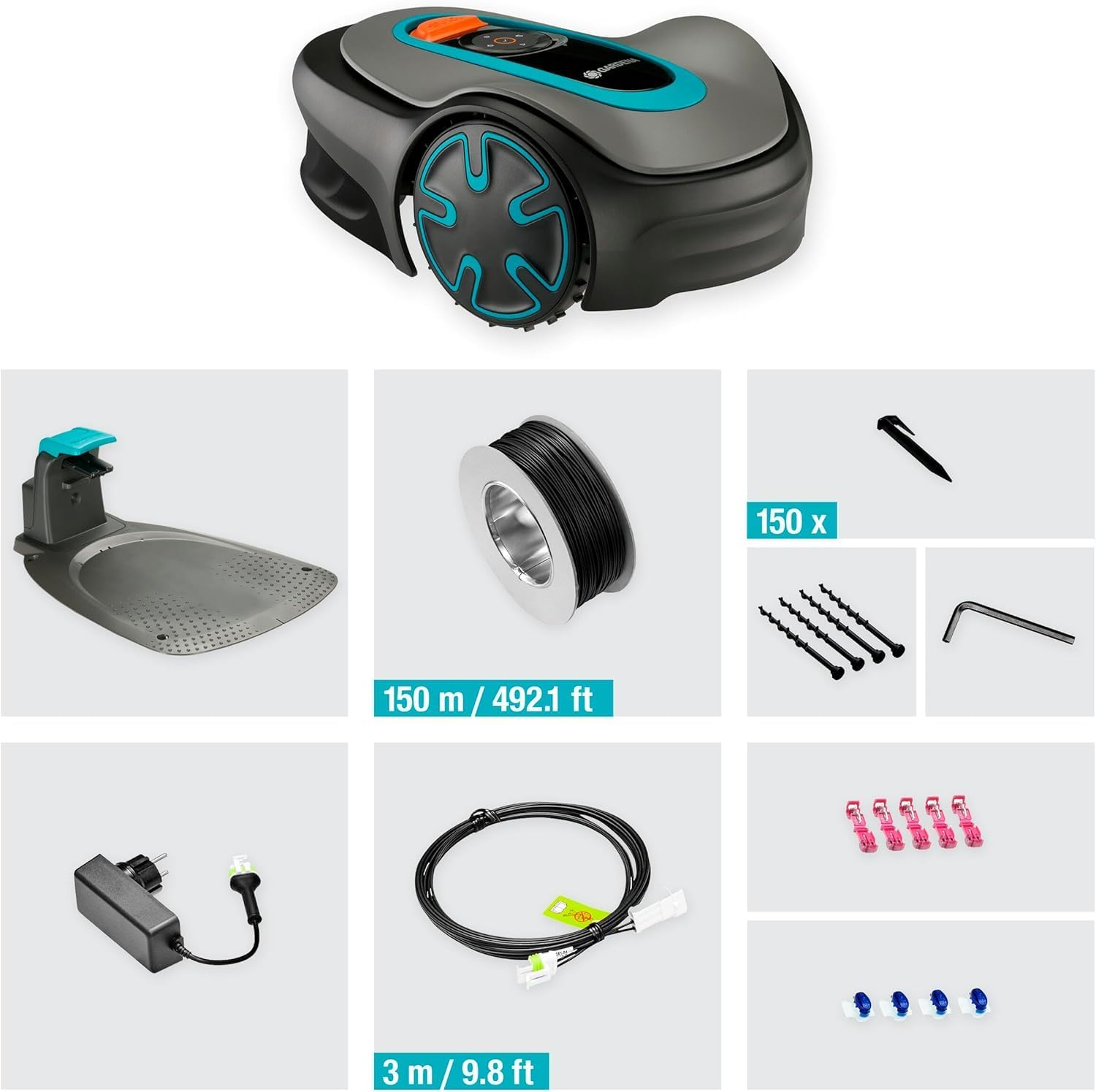 Gardena Mhroboter SILENO minimo 500 m: intelligenter Rasenmher mit optimaler Konnektivitt, mit Gardena Bluetooth App programmierbar, DE-Version (15202-20)