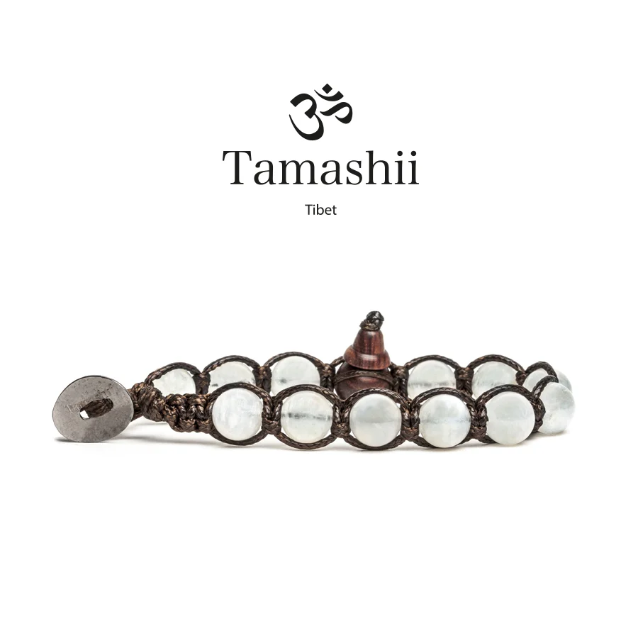 Bracciale Tamashii a un giro in pietra di luna da 8mm BHS900-186