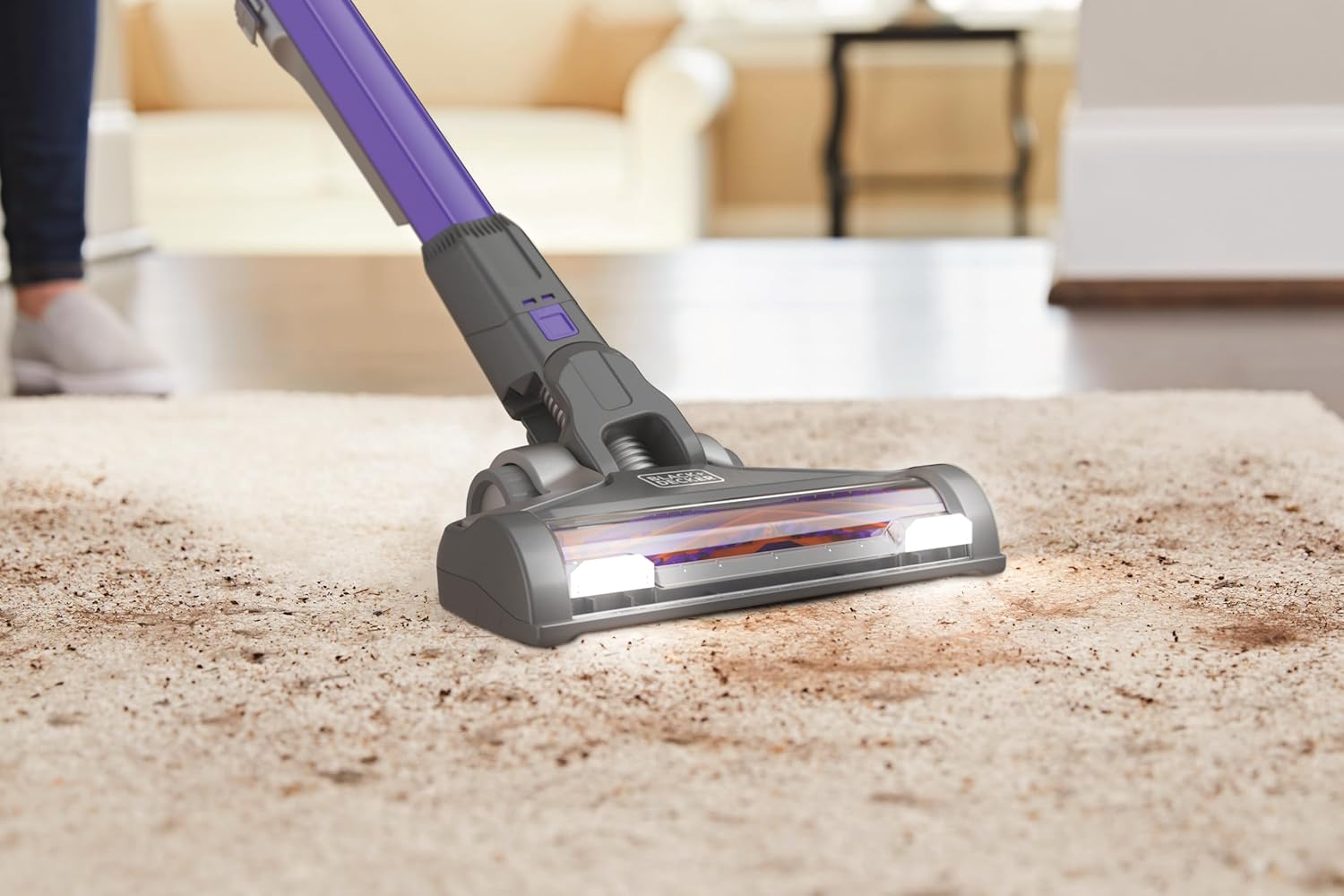 BLACK+DECKER, Aspirapolvere Senza Fili a Batteria Litio, Separabile, Portatile, Tecnologia Antigroviglio, Viola Metallizzato, BDPSE1815P-QW