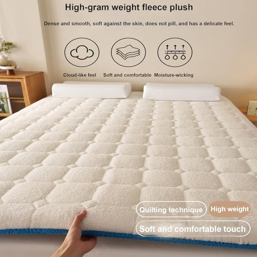 Materasso futon portatile pieghevole in memory foam per letti singoli/matrimoniali, perfetto per gli ospiti, dormitorio, campeggio e viaggi, design salvaspazio, comoda soluzione per dormire