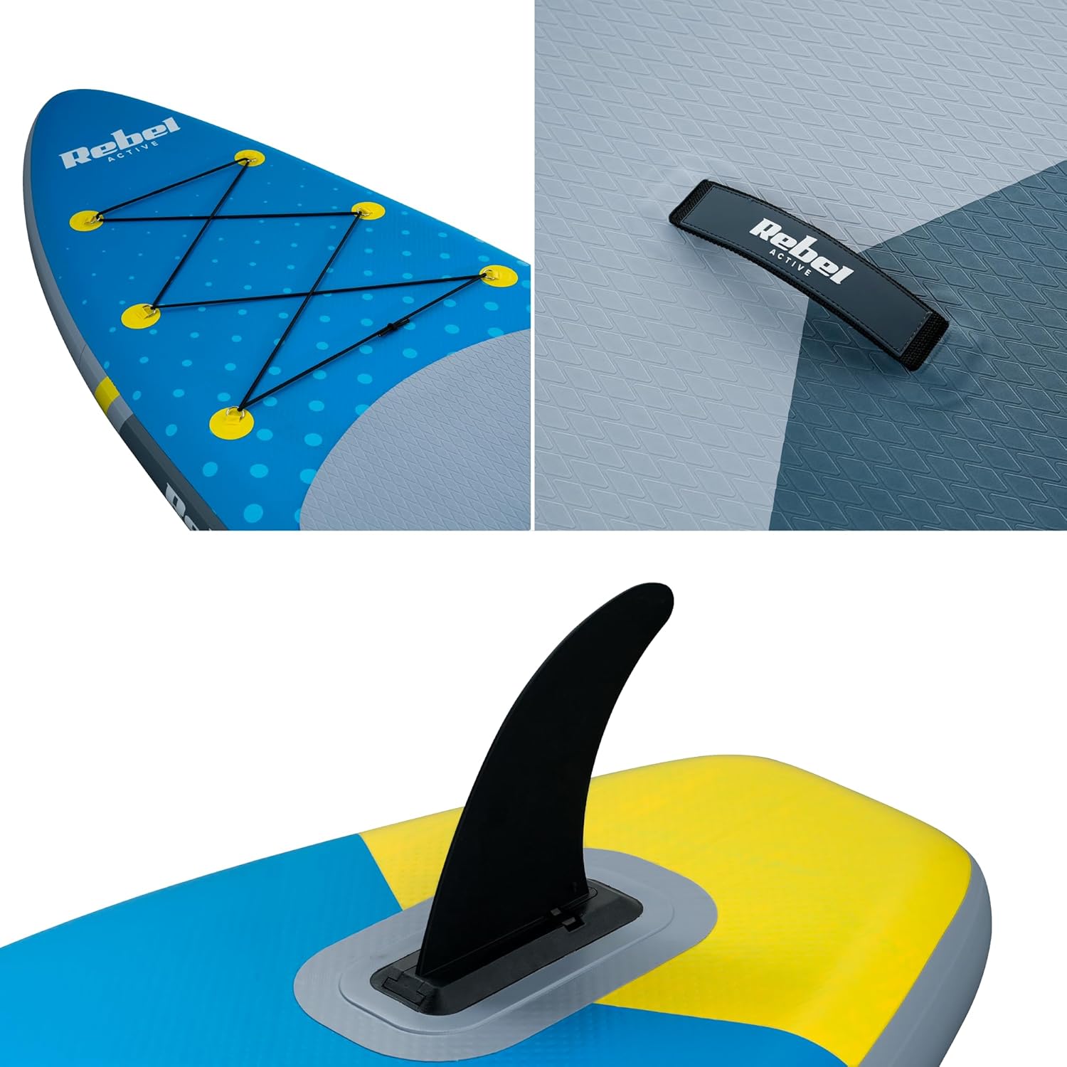 Tavola da SUP con pompaggio a punto goccia da 350 cm Set zaino con pompa a pagaia RBA-4500-BL