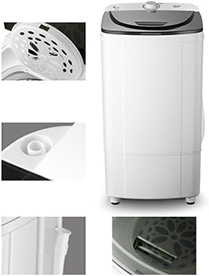 Asciugatrice centrifuga da 10 kg, centrifuga a Risparmio energetico, Luce Blu a 360°, asciugatrice Portatile da 2800 Giri/min, asciugatrice con Scarico a gravità