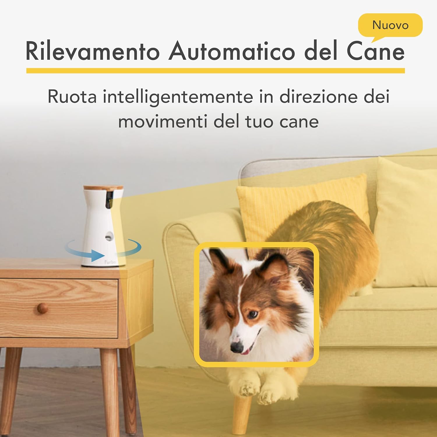 Furbo Videocamera 360° per Cani con Pacchetto Sicurezza Casa
