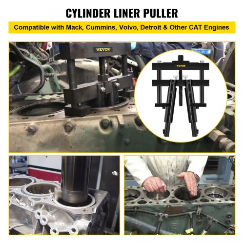 VEVOR Universal Zylinderabzieher PT-6400-C / M50010-B / 3376015 Zylinderlaufbuchsenabzieher aus 45# Stahl 95 - 157 mm Bohrung für Abziehen der