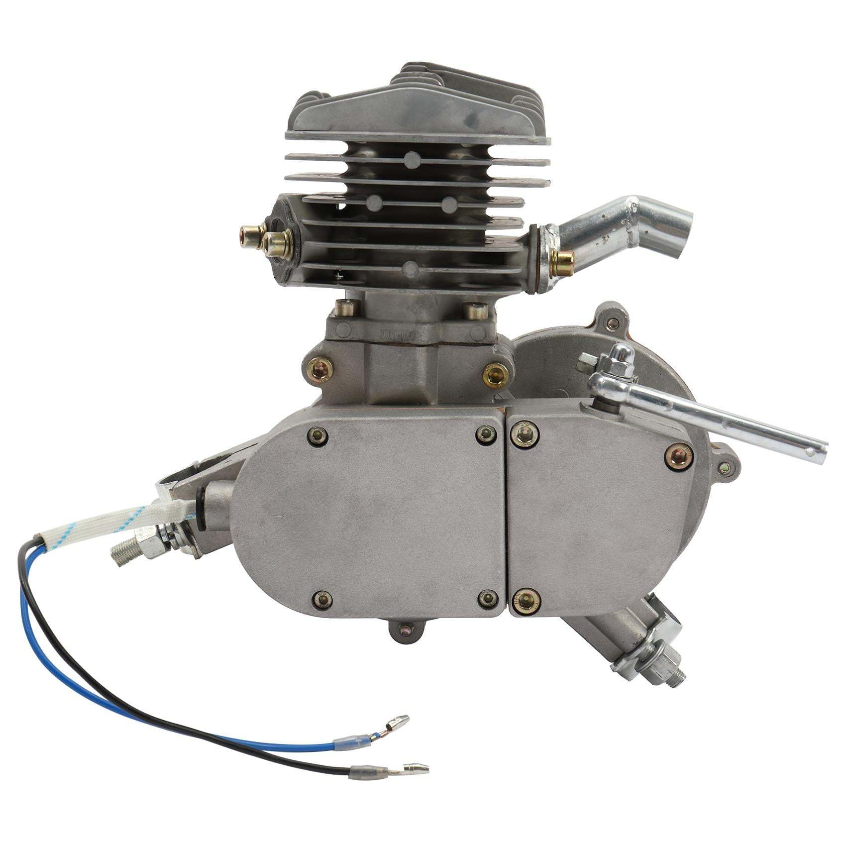Zimtown 80cc 2 Stroke Engine Bike Motor Kit for 26&prime;&prime; Bicycles, Silver White