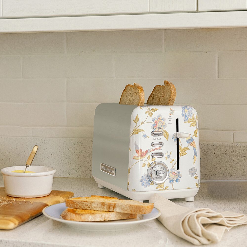 Toaster Laura Ashley 2 Scheiben-Toaster, 7 Stufen – Elveden White Design VQ