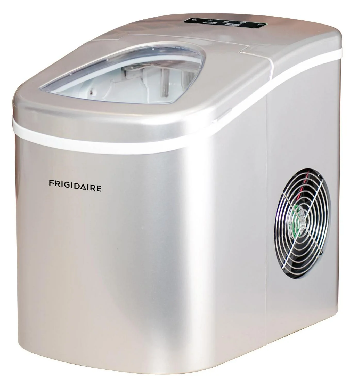 2025 Frigidaire – Máquina de hielo portátil de encimera 26 lb – Plateada (Modelo EFIC108)