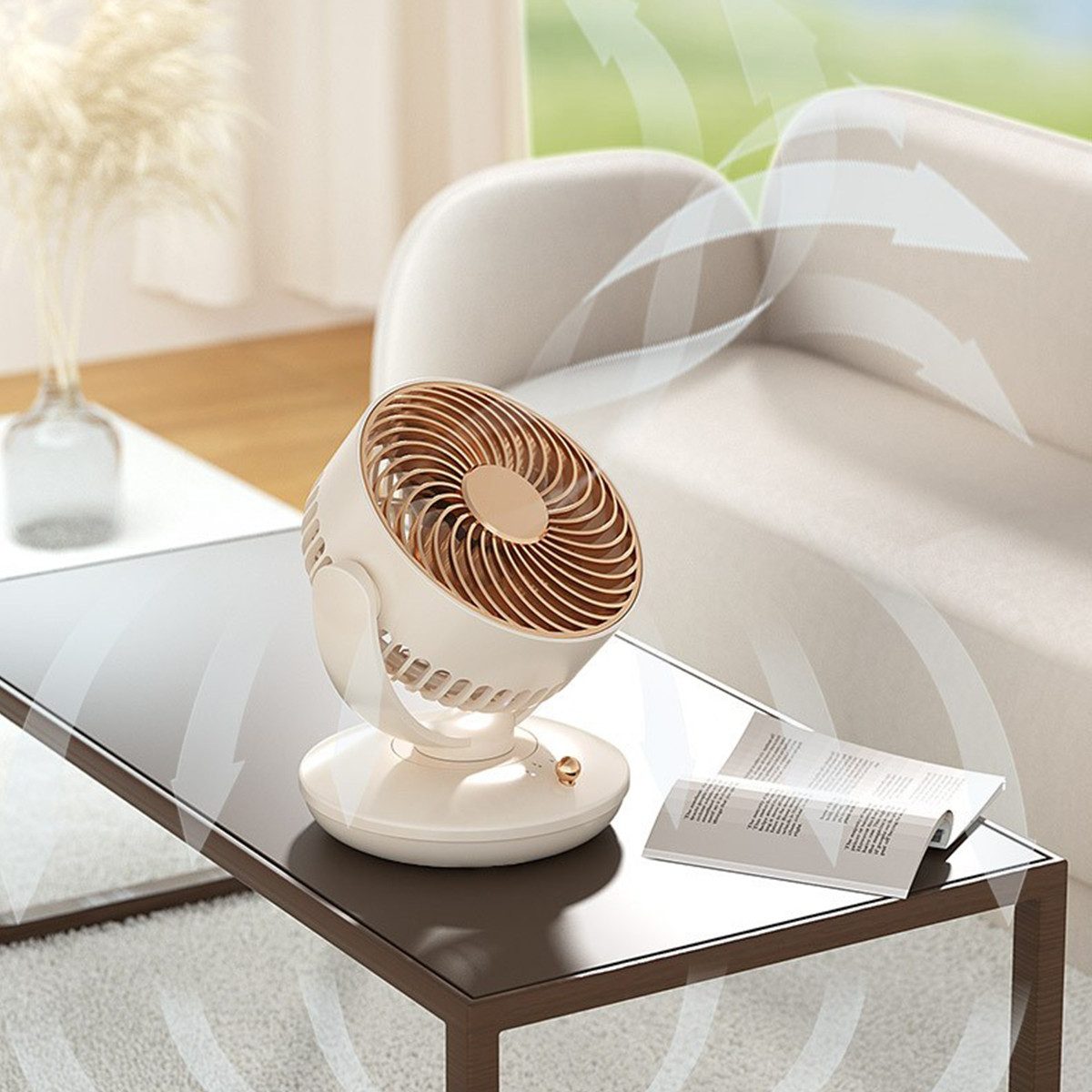 Tischventilator Tischventilator mit 3 Geschwindigkeiten Leistungsstarker