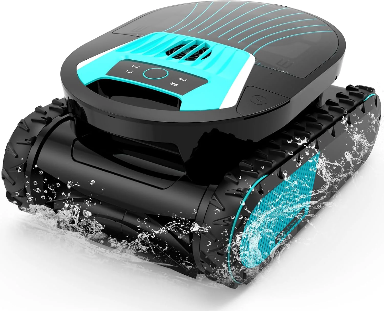 BRINBO Poolroboter, 200 m, Schwarz, Pleco Pro Akku Wand und Boden, Wasserlinie, 210 Min. Betriebszeit, Doppel-Filtration
