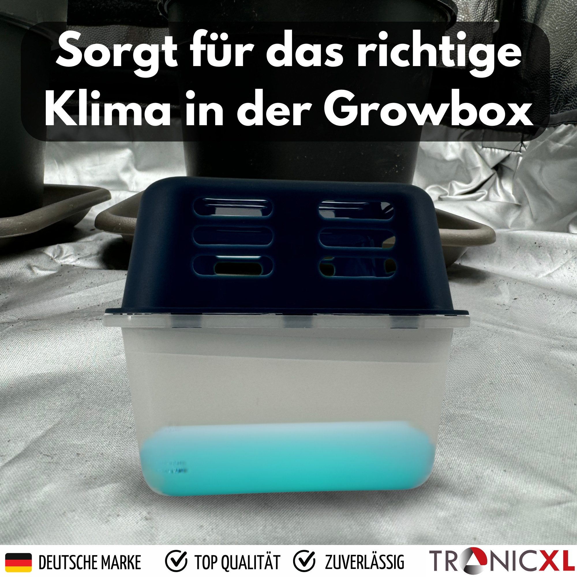Granulat-Luftentfeuchter 2 Luftentfeuchter + 4 Granulat für Growbox Grower Grow Zubehör Box