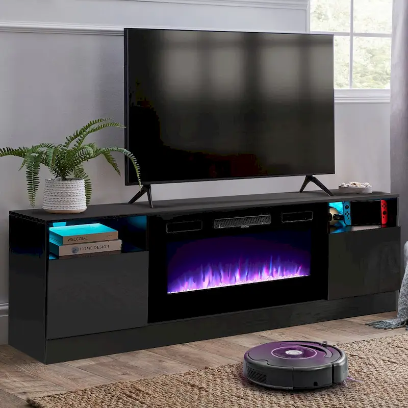70 Fireplace TV Stand with 36 Electric Fireplace