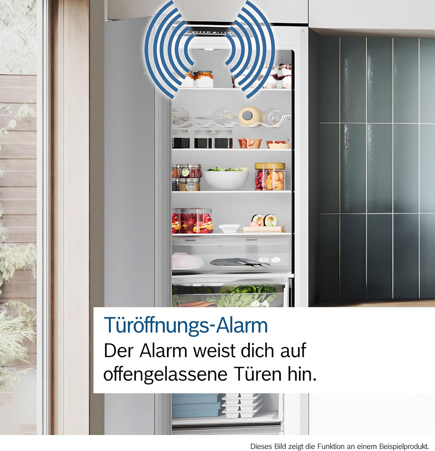 Bosch KTR15NWEB, Serie 2 Mini-Kühlschrank 85 x 56, 134 L, MultiBox für länger frisches Obst und Gemüse, Schnellkühlung, 39 dB leise trotz starker Kühlkraft, LED-Beleuchtung, Weiß