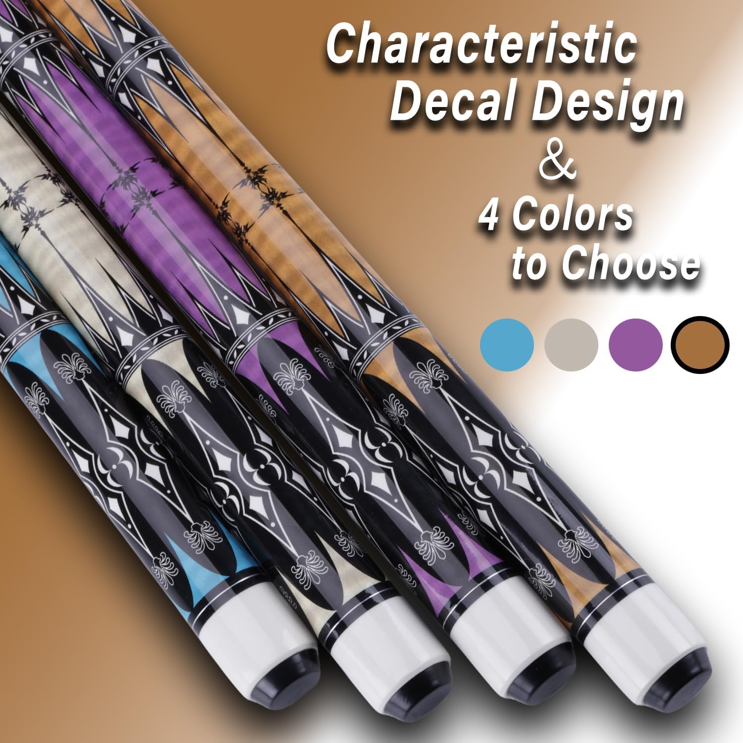 Sinsilvie 13mm 58 Pollici 19 20 Once Stecche Biliardo Pool,1/2 Maple Pool Cue Stick,Bastone da Biliardo da Bar per Uomini e Donne.
