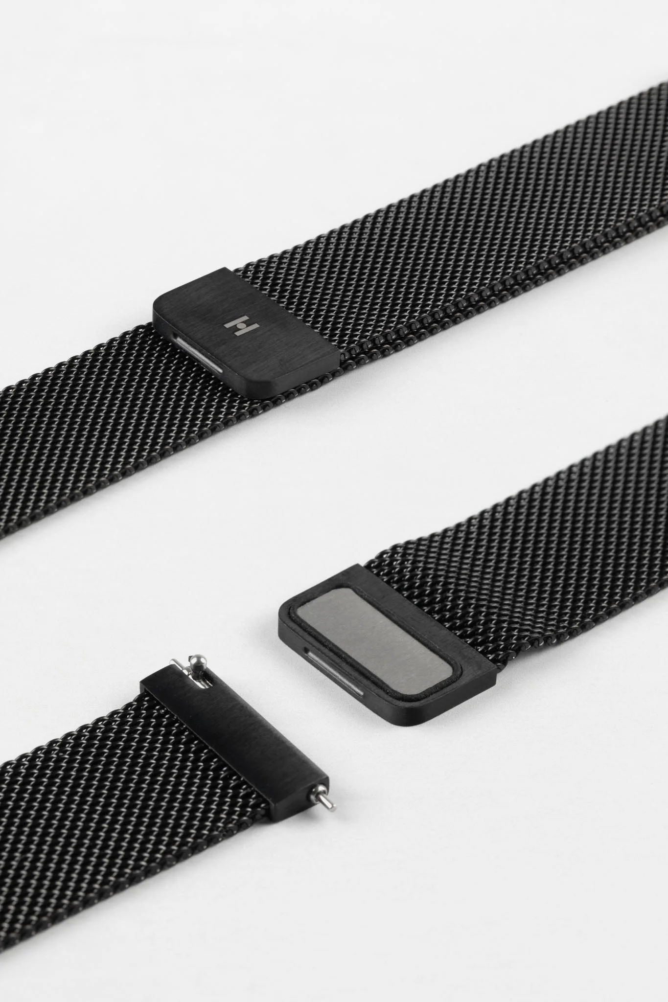 Hirsch MILANAISE Mesh Watch Band in BLACK