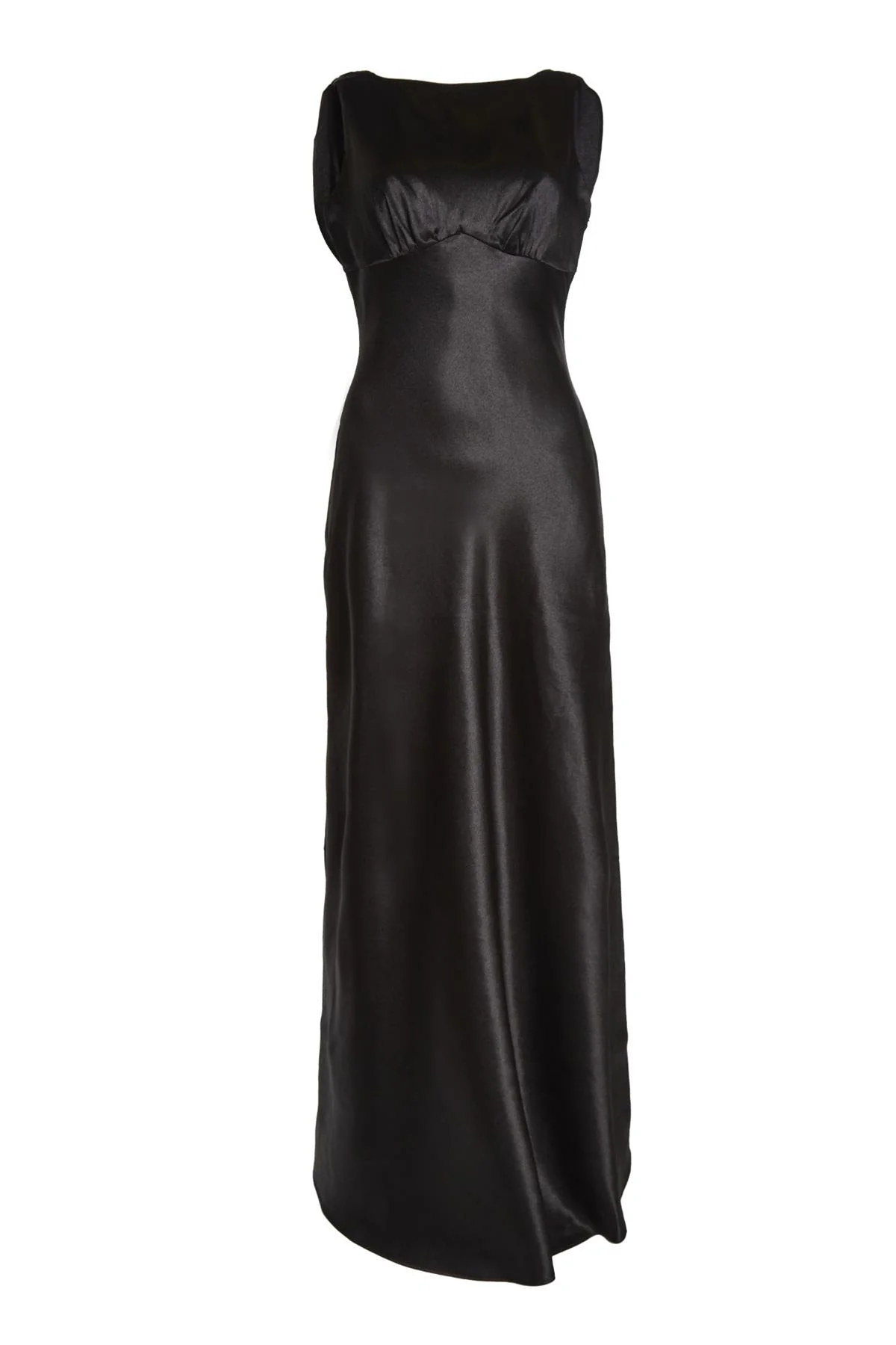 Natalie Black Cowl-Back Maxi Dress