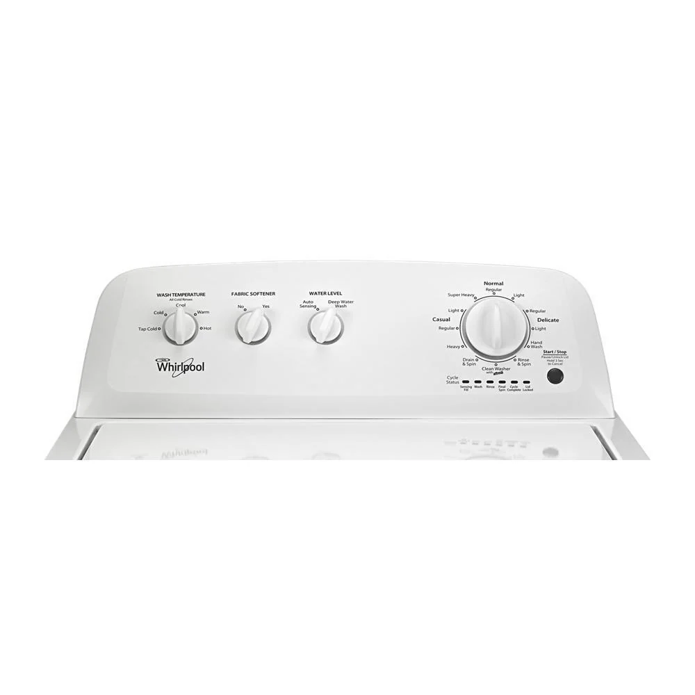 2025 Whirlpool WTW4616FW Bovenlader Wasmachine van 3,5 Kubieke Voet met Diep Water