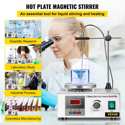 VEVOR Heizplatte Magnetrührer Magnetrührer Heizung Heizplatte 85-2 Magnetische Mixer Stirrer 220V