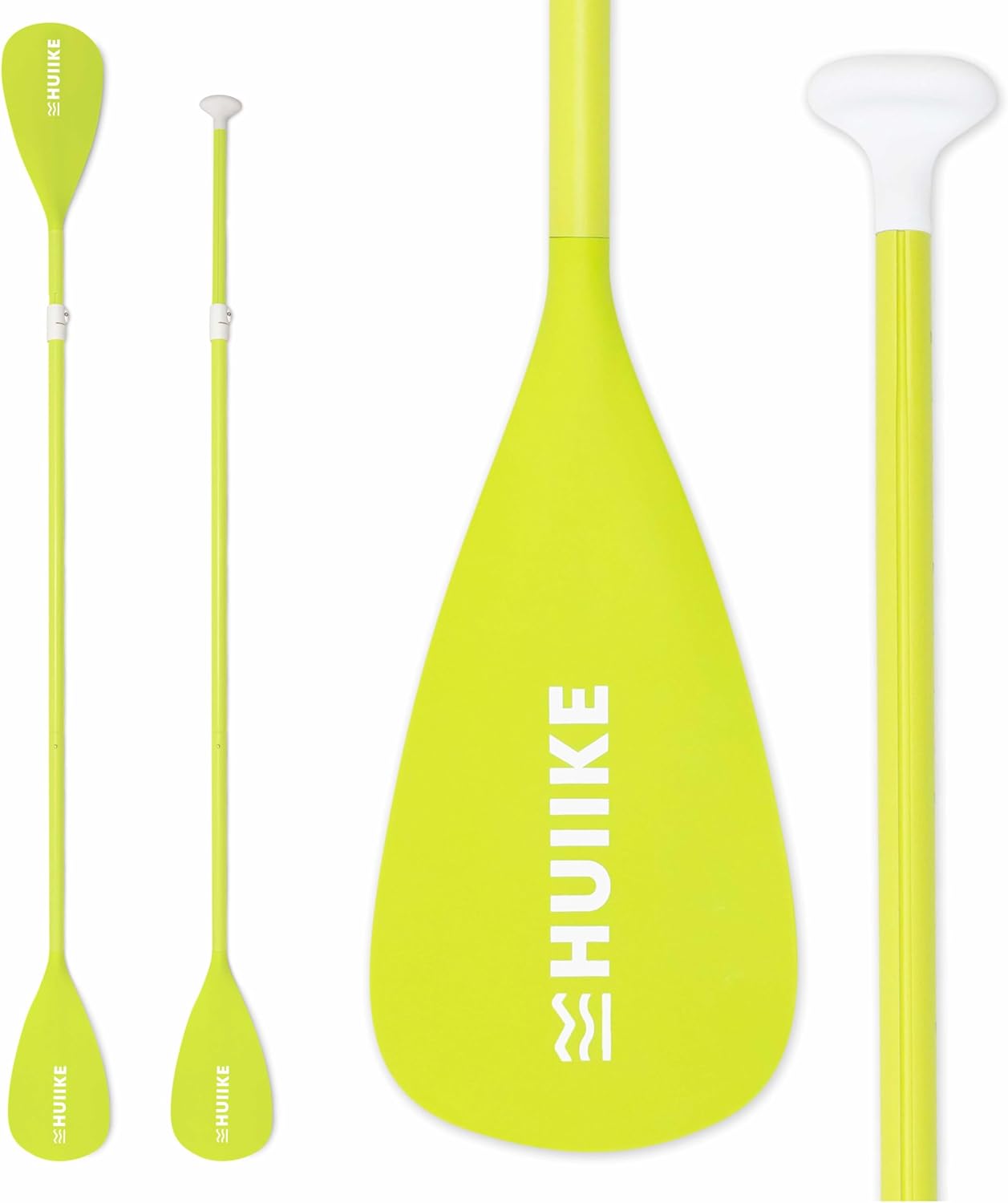 HUIIKE Pagaia SUP 2 in 1 Remi Alluminio Pagaia Doppia per SUP Remo Smontabile in 4 Pezzi | Remo Kayak, Canoa, Tavola Gonfiabili Regolabile Resistente | Accessori Stand Up Paddle Board