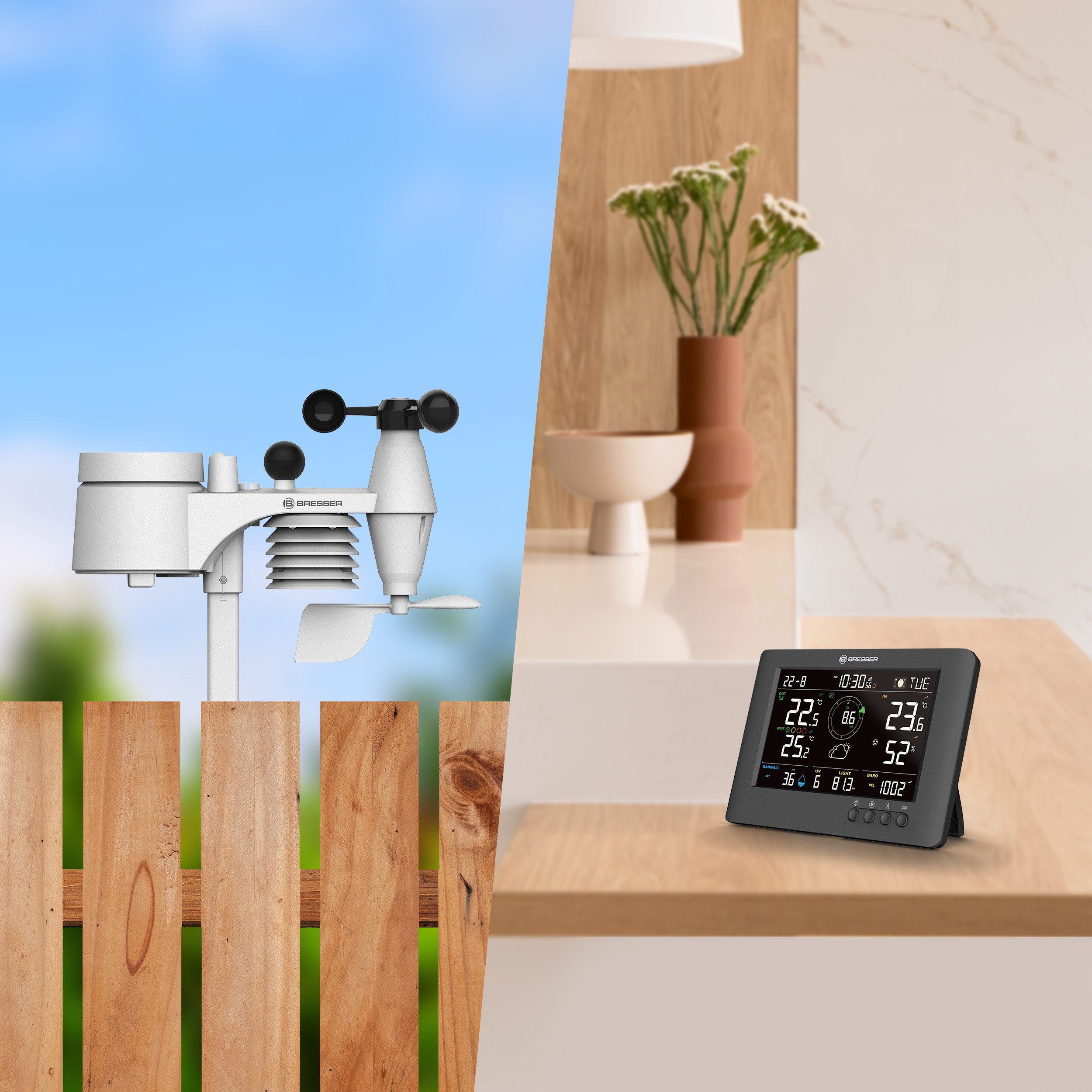 Wetterstation BRESSER 8-in-1 ClearViewTB Wetterstation