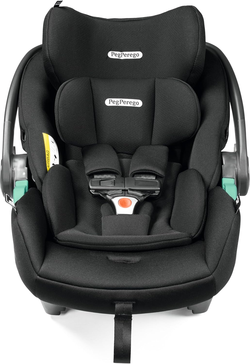 Peg Perego Primo Viaggio Lounge - Seggiolino Auto Neonato Reclinabile ISOFIX (40-87 cm), 0-15 mesi, 0-13 kg, Capottina UPF 50+, Seduta Imbottita, Protezioni Laterali, Compatibile con Passeggini, Onyx