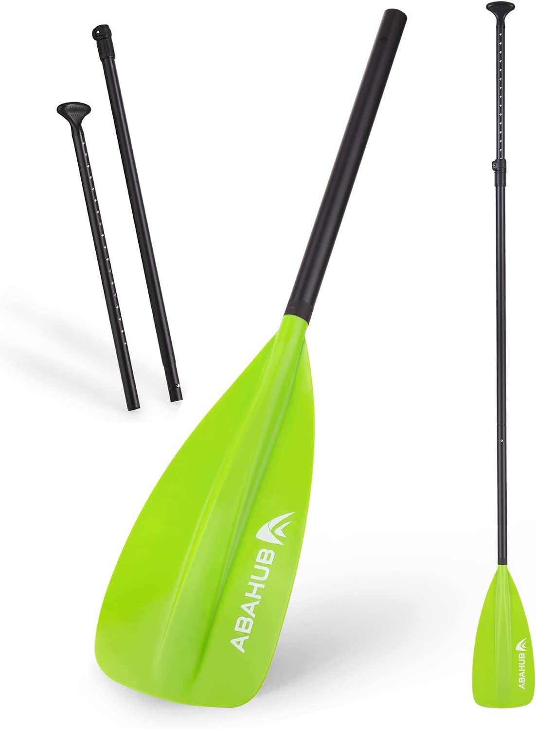 Abahub Pagaia SUP Alluminio Remi SUP Paddle Stand Up Paddle Telescopico 173-213 cm per Tavola da Surf Canoa SUP, Lama in Nylon di Plastica in Nero/Blu/Verde/Rosso/Arancione/Giallo