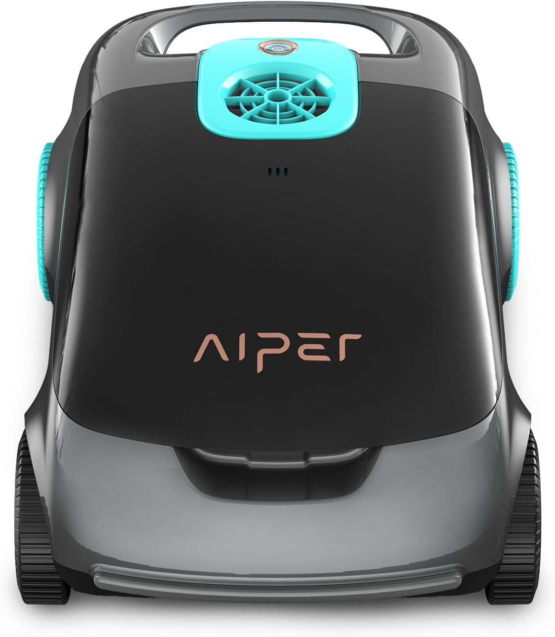 AIPER Scuba E1 Robot piscina senza fili, Sistema trimotore, Doppia filtrazione, Attivazione con un clic, Parcheggio automatico, Adatto a piscine fino a 100mq (Nero)