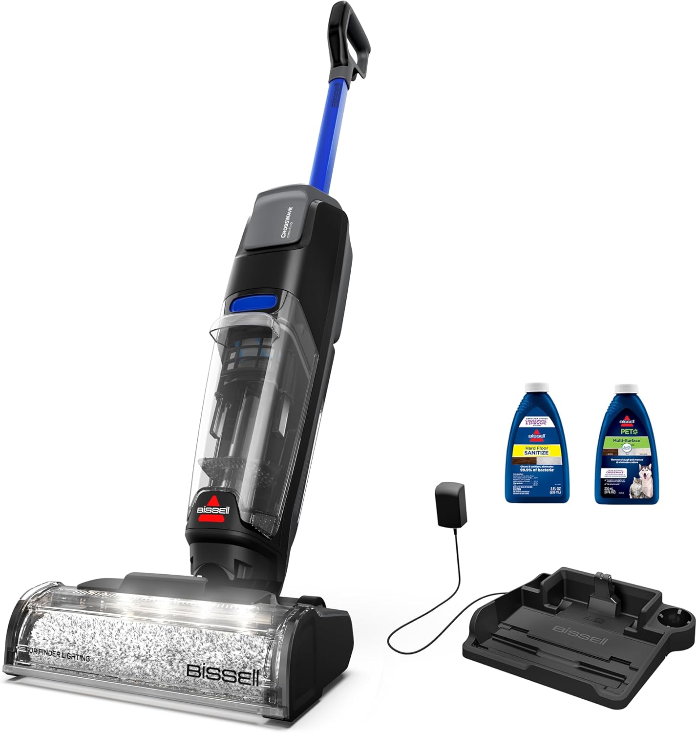 Bissell CrossWave OmniFind Cordless Wet Dry Vacuum with FurFinder Headlights, Multi-Surface Hard Floor Cleaner, 3967F