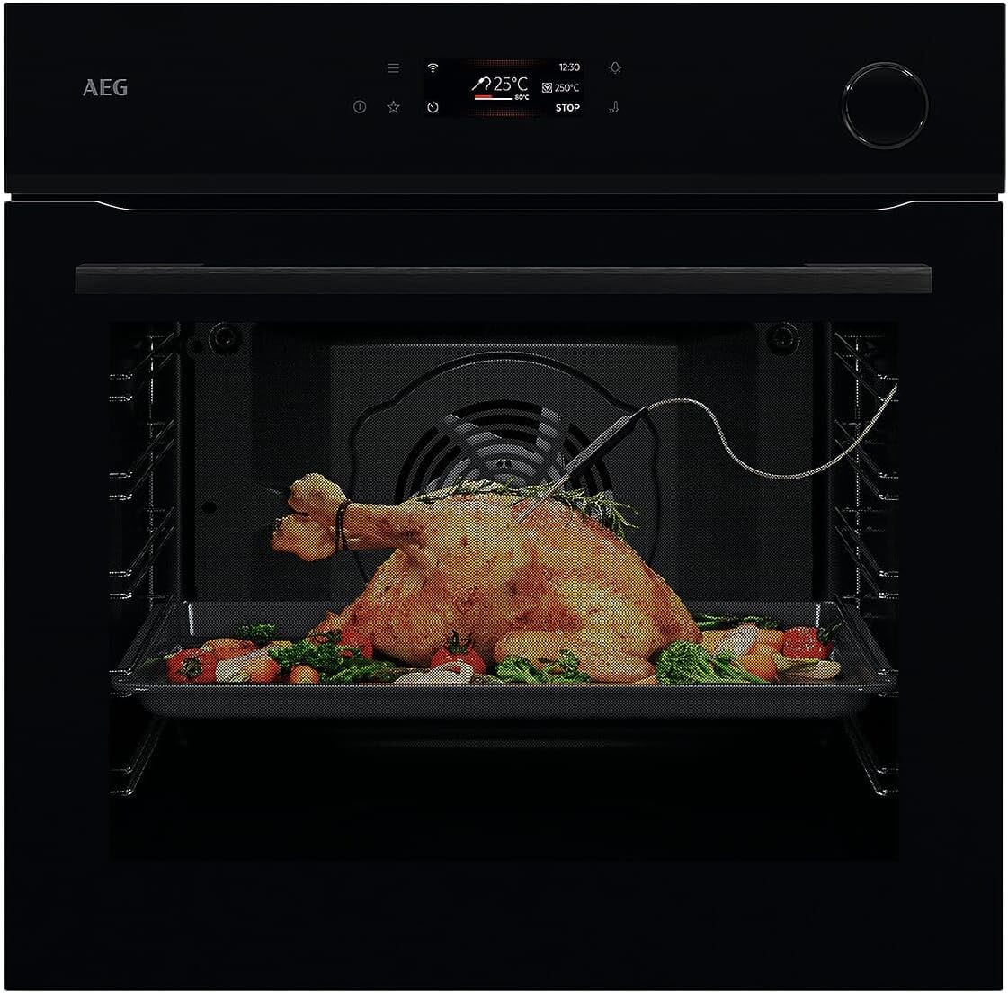 AEG Backofen, Schwarz, NBR7P621SB MealAssist SteamCrisp
