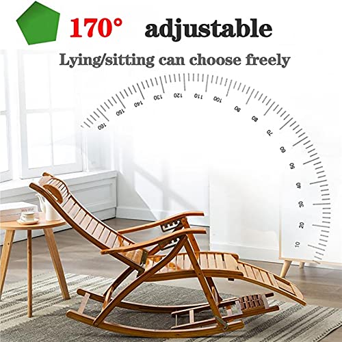 Sedia a Dondolo Pieghevole, sedie a Dondolo Pieghevoli in Legno, sedie Prendisole, sedie a Dondolo da Giardino per Adulti Anziani, poltrone reclinabili a Dondolo in bambù per Esterni con Bra : Amazon.it: Giardino e giardinaggio