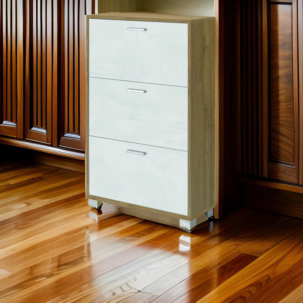 Scarpiera con ante per interno, elegante, resistente con montaggio facile 70 x 29 cm
