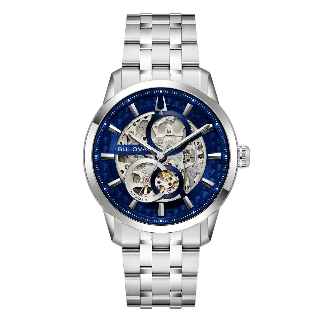 Orologio Bulova Sutton 96A331 scheleton blu 40mm