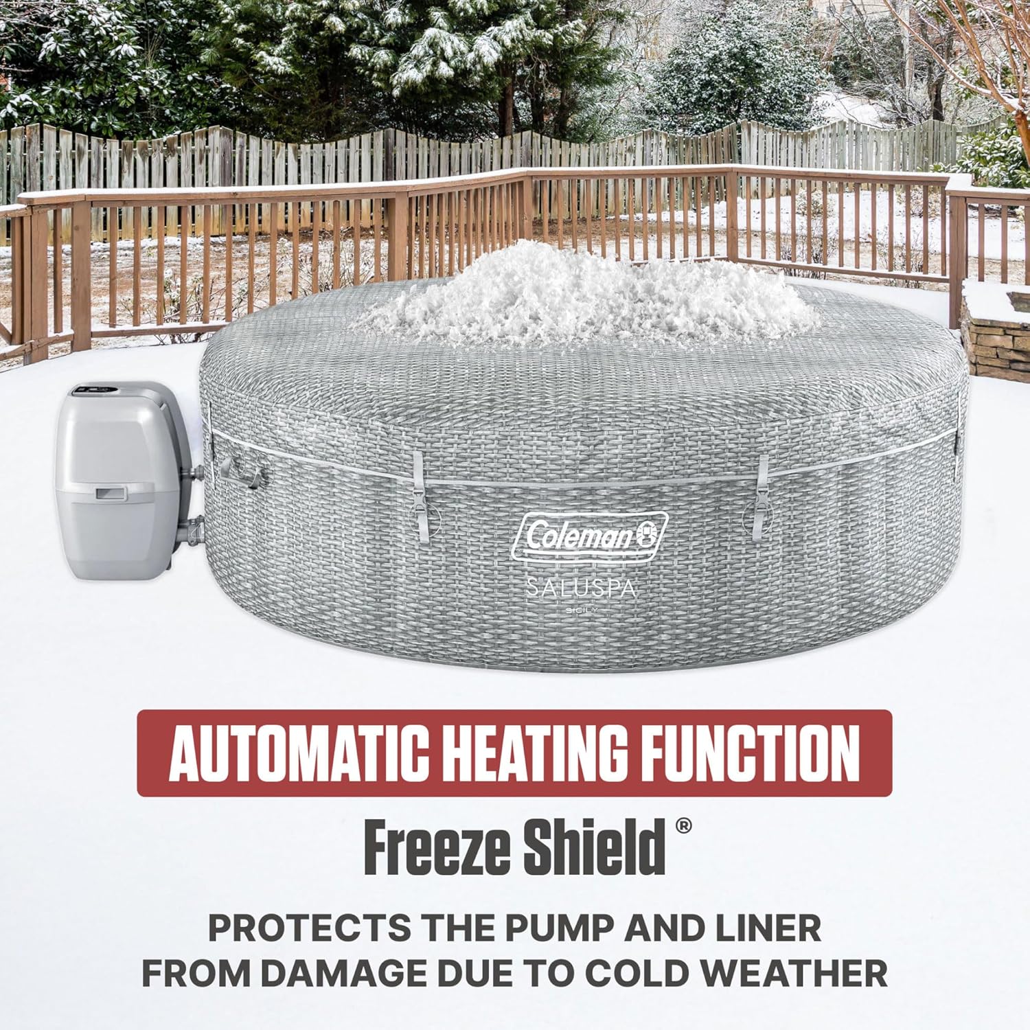 Coleman Sicily Energy-Efficient AirJet Inflatable Hot Tub 5-7 Person with App-Control