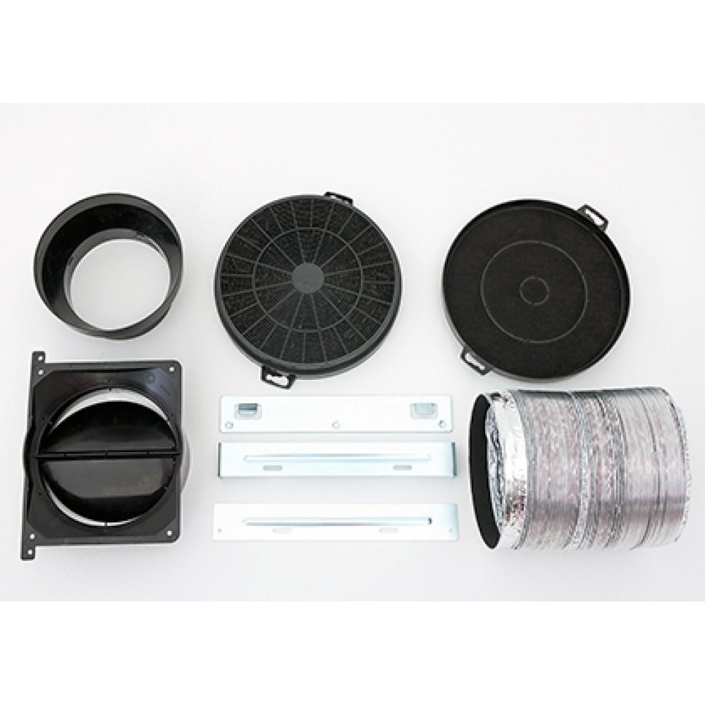 Kopffreihaube AT 6410 F ECO Dunstabzugshaube 60 cm Wandhaube Schwarz 1250m³/h