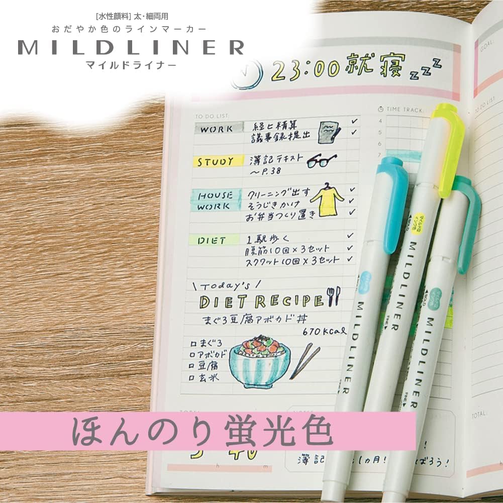 Zebra Mildliner Highlighter 5-Color Set (WKT7-5C-N)