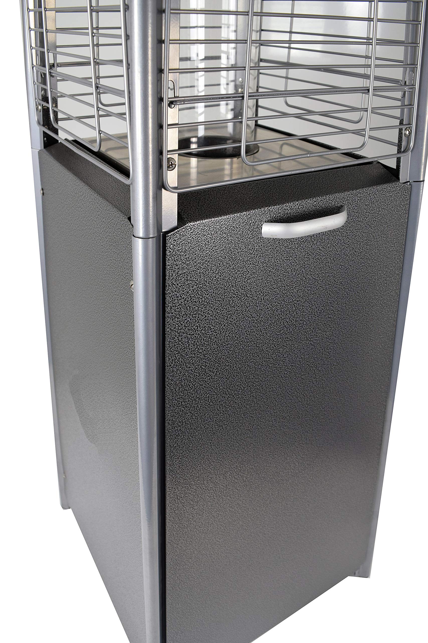 Gasheizstrahler Cheops II für Terrasse mit Flammeneffekt Duran Schott Glaszylinder Piezozündung für 5–11 kg Propan- oder Butangasflaschen