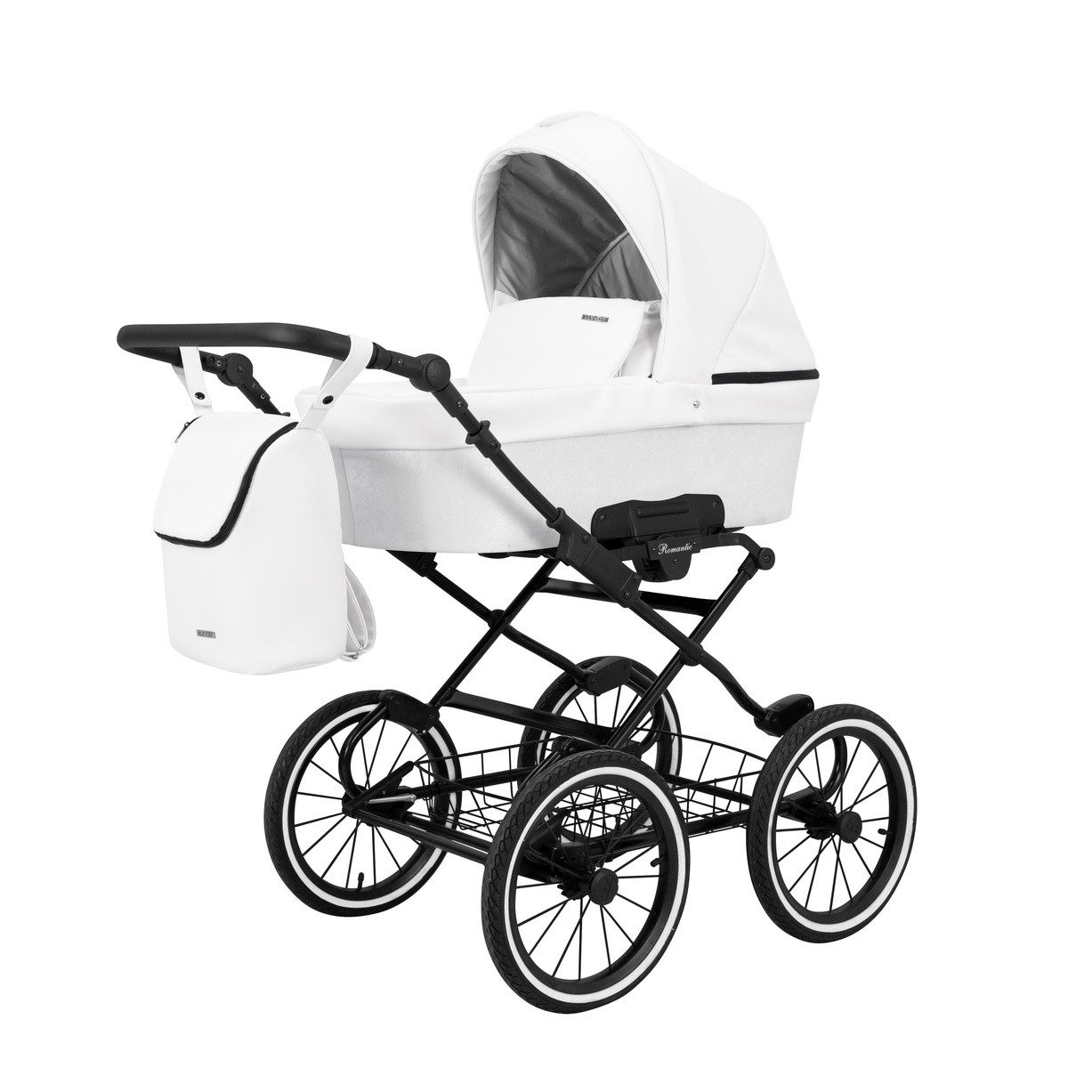 Kombi-Kinderwagen Romantic 2 in1 Öko-Leder Kinderwagen mit AIR WHEEELS