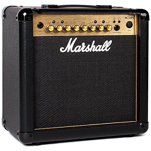 Marshall Mg15Gfx Amplificatore Combo per Chitarra Con Effetti Incorporati, Amplificatore per Esercizi Adatto per Chitarra Elettrica, Nero e Oro : Strumenti Musicali
