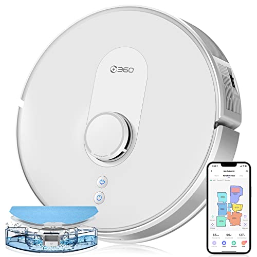 Robot Vacuum and Mop, LiDAR Navigation, 2700Pa Strong Suction, 360 S8 Robotic Vacuum Cleaner, Multi Floor Mapping, No Go Zones, Compatible with Alexa and Google Assistant, Ideal for Carpets and Pets