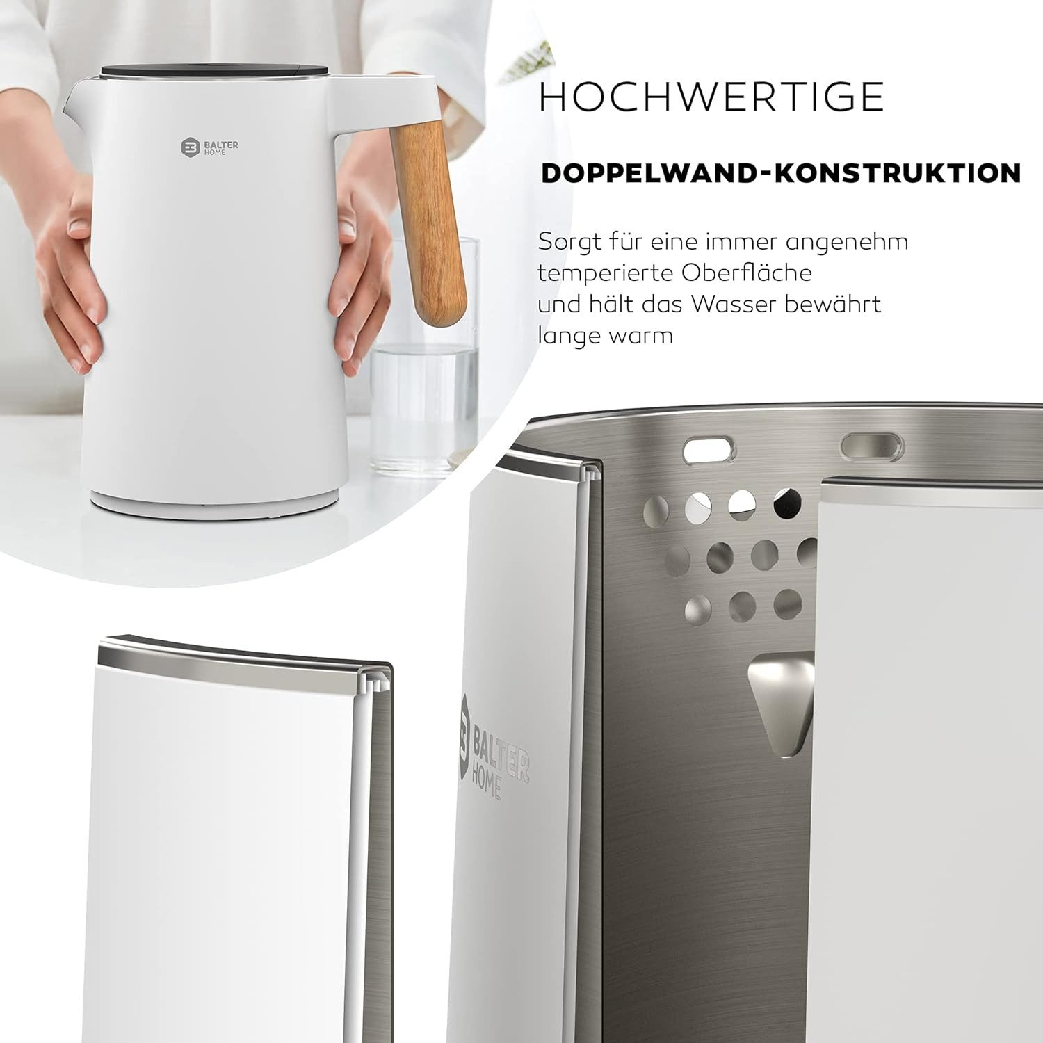 Wasserkocher hochwertiger Teekocher aus Edelstahl