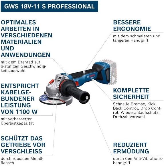Cordless Angle Grinder GWS 18V-11