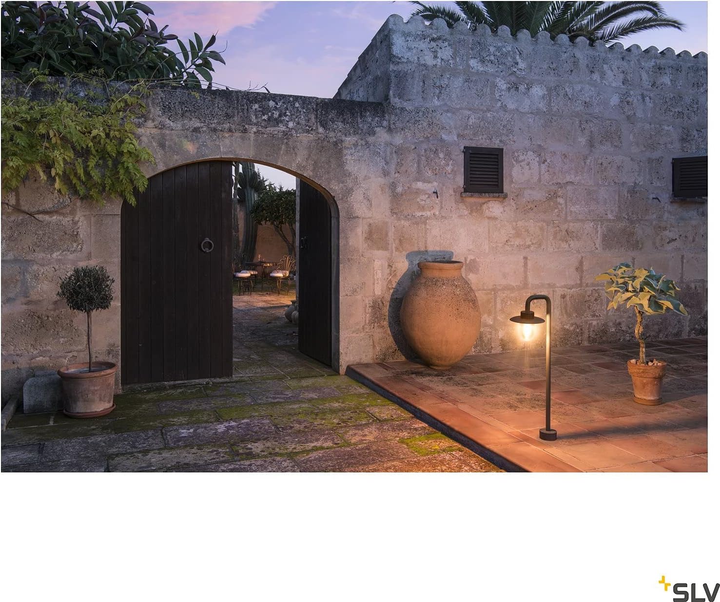SLV LED Pollerleuchte MOLAT, Laterne | Standleuchte Außen-Beleuchtung im Industrie-Design | Outdoor Wege-Leuchte, Kandelaber, Sockellampe, Garten-Beleuchtung, Gartenleuchte | E27, max. 60W