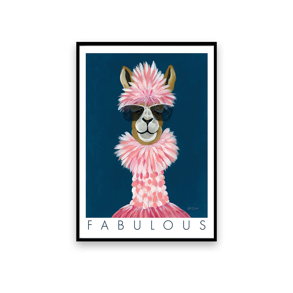 Fabulous Alpaca �C A4 Framed Print in Black