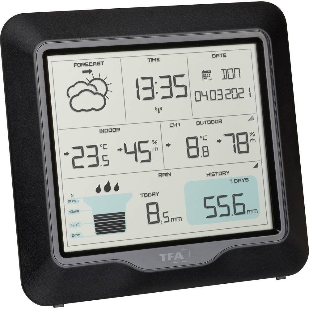 Wetterstation Funk-Wetterstation mit Regenmesser 35.1160.01