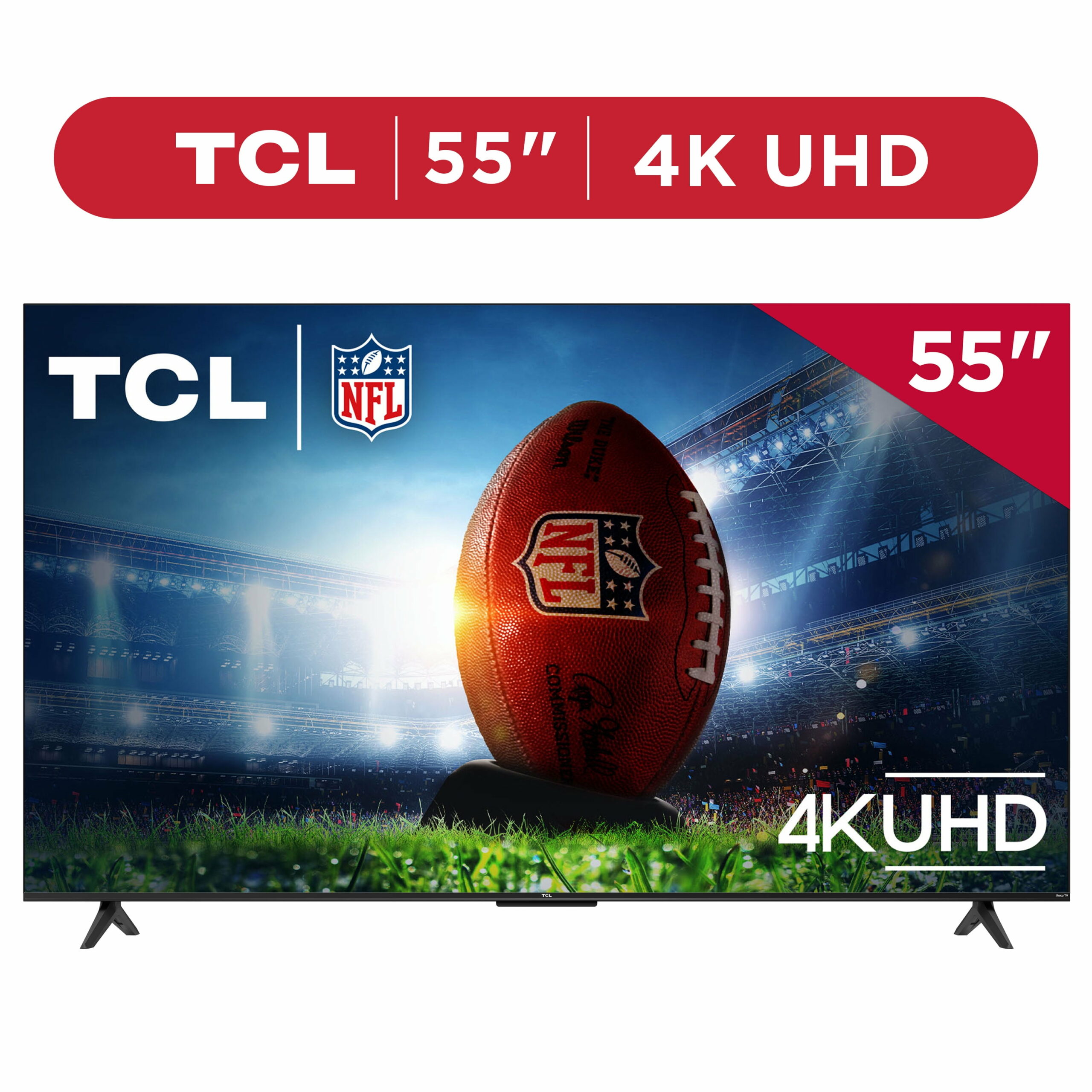 TCL 55′′ 4-Series 4K UHD HDR Smart TV with Roku, Voice Control, and 4 HDMI Inputs