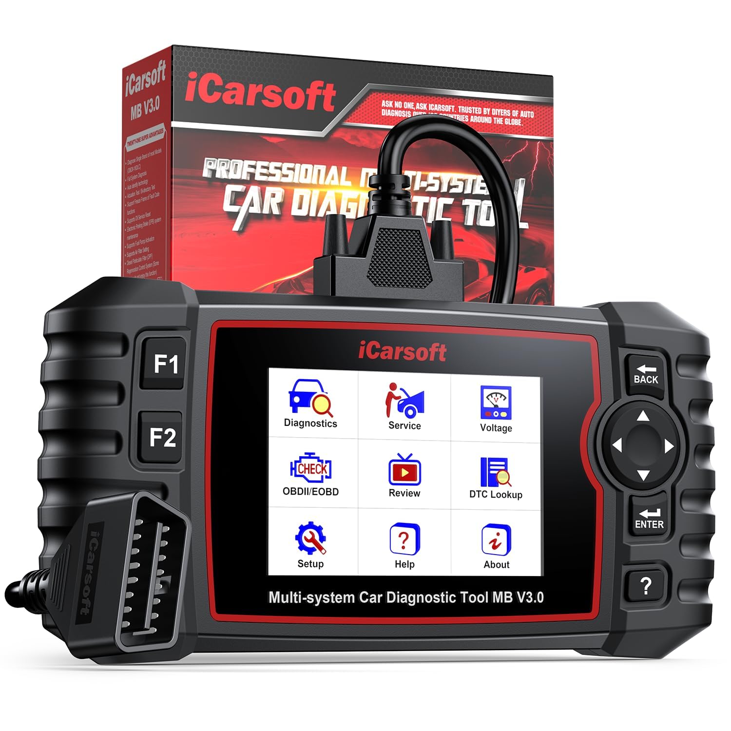 Kfz-Diagnosegerät MB V3.0 Vollsystemdiagnose 4-Zoll-LCD Öl-Reset EPB SAS DPF BMS Live-Daten für Mercedes-Benz und Smart