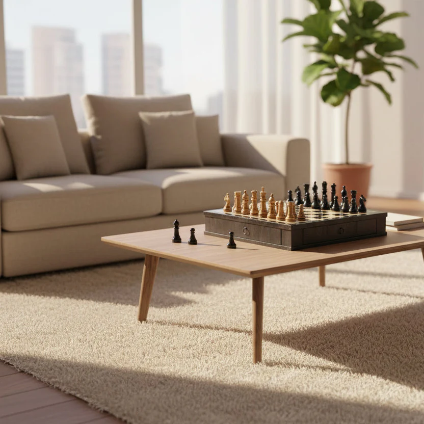 Luxury Wooden Chess Set with Integrated Storage �C Hand-Finished Heirloom Edition